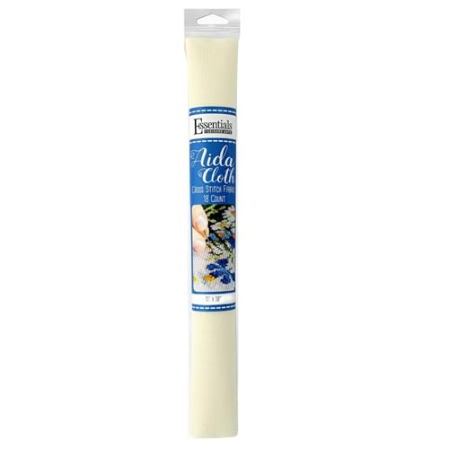 Essentials By Leisure Arts Aida Cloth 18 Count Ivory Cross Stitch Fabric Embroidery Fabric Cross Stitch Supplies for Crafting Stitching and Sewing Projects 15X18
