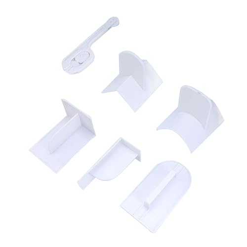 MAGICLULU Outils pour La Pâtisserie - Ensemble De 6 Pièces Lisseur À Gâteau Aplatisseur Grattoirs Spatule Convient pour Le Fondant La Pâte À Sucre Abs De Qualité Alimentaire