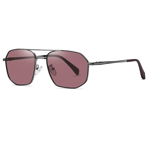 Lunettes de soleil hommes monture polygonale contre l'éblouissement