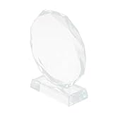 NOLITOY Kristalltrophäe aus Klarem Dekorativer Kompakter Pokal mit Eigenständigem Standfuß als Auszeichnung und Stilvolle Deko für Wohnzimmer Büro und Schreibtisch