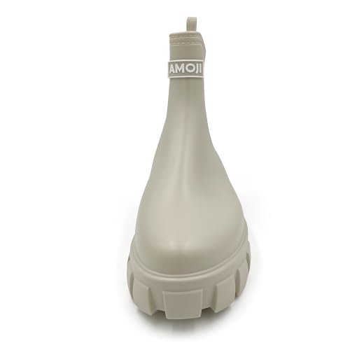 Image of Amoji Unisex Ankle Chelsea Rain Platform Rubber Waterproof Boots 917