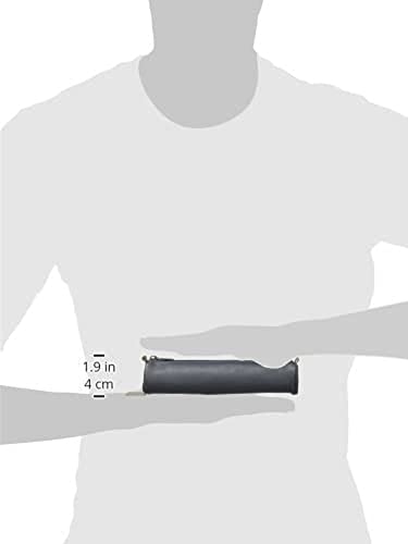 Clairefontaine 77034C, Collection Age Bag, A Small Round Pencil Case in Grey Genuine Lambskin Leather - Image 3
