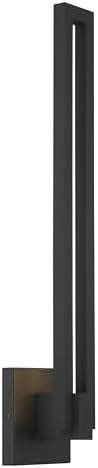 GEORGE KOVACS P1713-066-L Music LED Wall Sconce, 1-Light, 24 Total Watts, 24-in H x 5-in W, Sand Coal Black