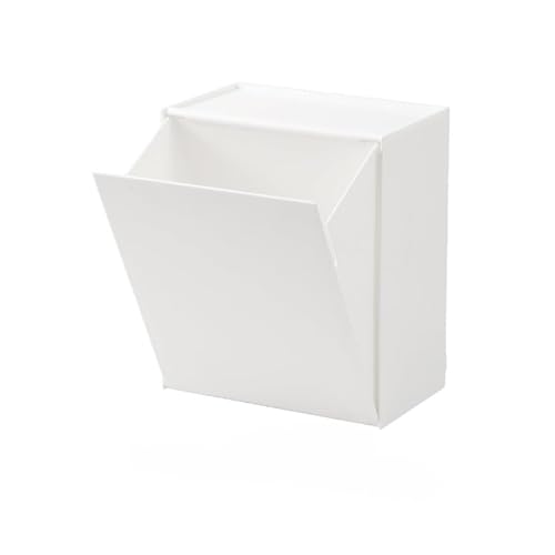 浮かせる収納 ゴミ箱 ウォールボックス 取り付けはカンタン どこでもペタッと設置 浮かせる収納 ゴミ箱 壁 壁掛け 壁を活用するスマートな収納ソリューショ フィルムフック キッチン トイレ フィルムフック キッチン トイレ 簡単着脱 (ホワイト)