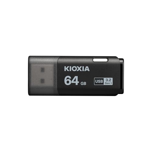 Image of KIOXIA TransMemory U301 64GB USB 3.2 Gen 1 Flash Drive - High-Speed, Compact, Portable Storage Solution with 5-Year Warranty (Black)