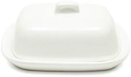 CKS Mini Butter Dish With Lid White Ceramic (10x8x4cm) (Pack of 4)
