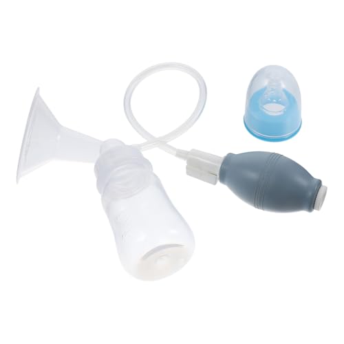 MOLUCKFU Extractor de Leche Manual Portátil de Silicona Médico Cómodo Dolor con Botella de Leche Incluida para Madres Lactantes y Bebés