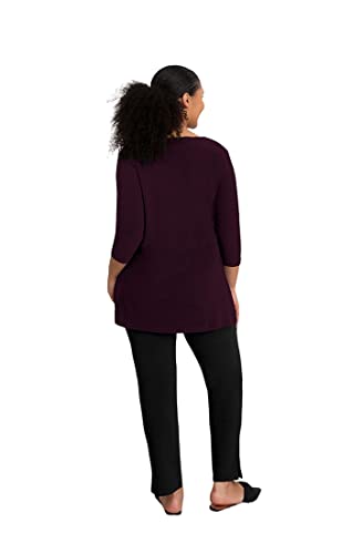 Sympli Nu Ideal Tunic-Plum (As1, Numeric, Numeric_14, Regular, Regular, Plum) #TOP2