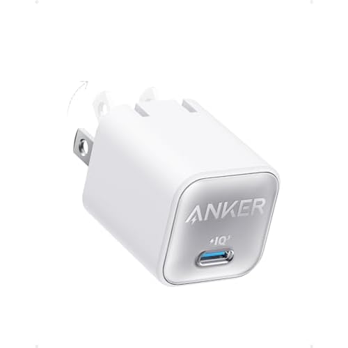Anker Nano USB C Charger Block, 30W PIQ 3.0 Foldable iPhone Charger Fast Charging for iPhone 17/16 Series, Galaxy, iPad, Compatible with MagSafe Aurora White