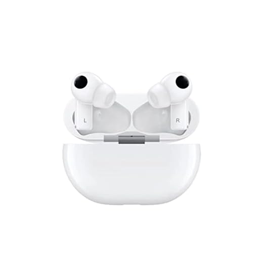 HUAWEI FreeBuds Pro Bluetooth sans Fil , Écouteurs Bluetooth True Wireless avec Réduction de Bruit Active Ajustable, Système à 3 Microphones, Charge sans Fil, Blanc