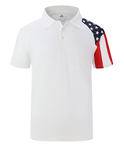 Image of ZITY Men's Golf Short Sleeve Moisture Wicking Polos with Print Patterns