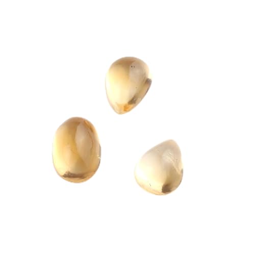 Citrine naturelle d'Afrique en cabochon lot de 3 pierres en vrac pour création bague