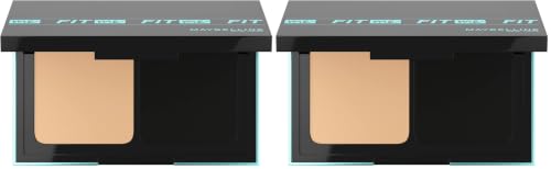 Image of Maybelline New York Ultimate Powder Foundation, Full Matte Coverage, SPF44, 24H Oil Control, Fit Me,Shade 128, 9g (Pack of 2)