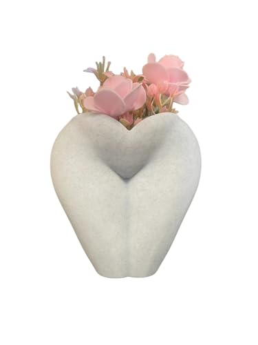 Curvy White Marble Hips Planter