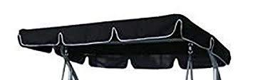 Replacement Canopy for Garden swing 2/3 seater different sizes and styles available (Black, 175 x 110 Flat)