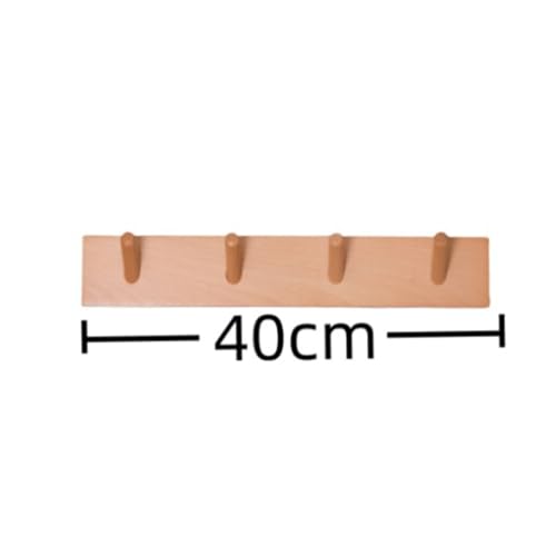 Perchero de pared de madera sin clavos para dormitorio 3