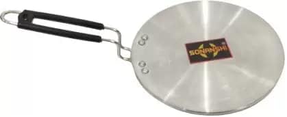 Sonanshi Aluminium Induction Base Tawa for Making Chapati/Roti/Dosa/Chilla/Paratha and Many More with Stainless Steel Handle