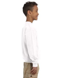 Gildan Youth Heavy Blend 8 Oz, 50/50 Fleece Crew - White - L - (Style # G180B - Original Label)3