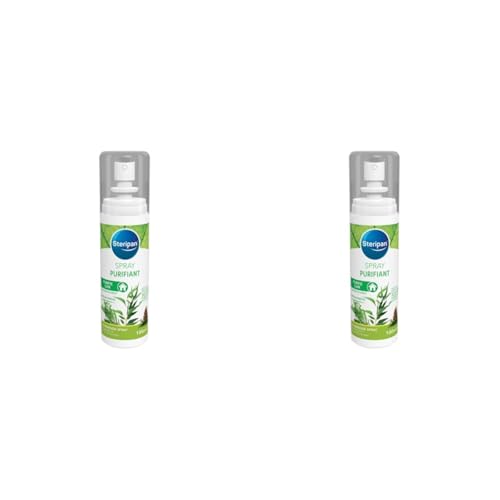 Steripan - Spray Purifiant - Purifie l'Air - Neutralise les Odeurs - Aux Huiles Essentielles 100% Pures et Naturelles - Senteur Fraîche - 100ml (Lot de 2)