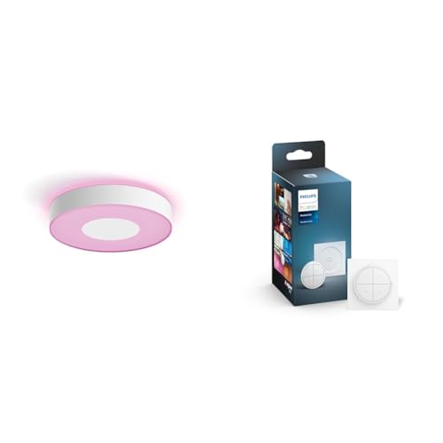 Plafonnier Infuse Medium Philips Hue blanc connecté Bluetooth luminaire LED multicolore salon