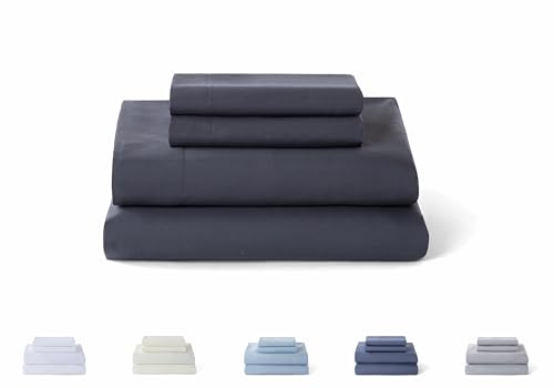 Todocama – Juego de Sábanas de 4 Piezas - 5003 - Sábana Bajera Ajustable - Encimera - Dos Fundas de Almohada de 50x80cm. (Cama 150x190/200 cm, Gris Oscuro)