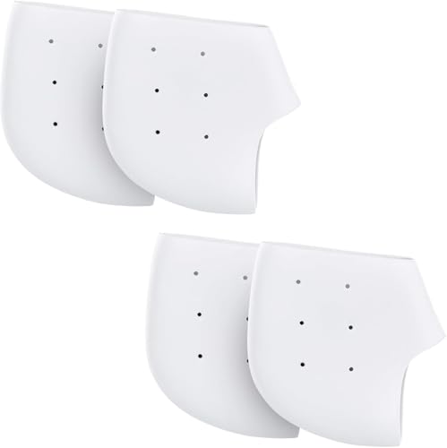 2 Pairs Silicone Heel Protectors White