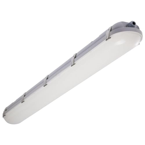 Nuvo Lighting 65/824R1 60W CCT Selectable Vapor Proof Linear Fixture with Integrated Microwave Sensor in Utilitarian Style-3.46 Inches Tall and 4.92 Inches Wide