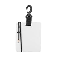 Sarini Unterwasser-Schreibtafel, Schiefertafel mit drehbarem Clip, Bleistift, großes Whiteboard aus Kunststoff, wasserdicht, für Taucher, Wassersport, Schwimmen