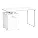 Monarch Specialties Laptop/Writing Floating Desktop-Large Storage Unit-Left or Right Setup-Home Office Computer Desk
