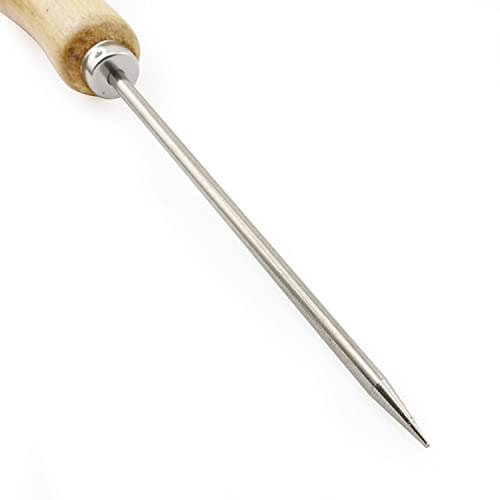 YYANGZ Stainless Steel Ice Pick, Bartender Carving Tool with Safety Wooden Handle for Home Kitchen Restaurant Bar