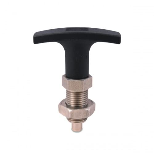 KINETIK MSystem KM.RB-T Boulons de verrouillage avec poignée en T Écrou de blocage DIN 439 en acier inoxydable, boulons à ressort Dimensions M12 x 1,5 mm