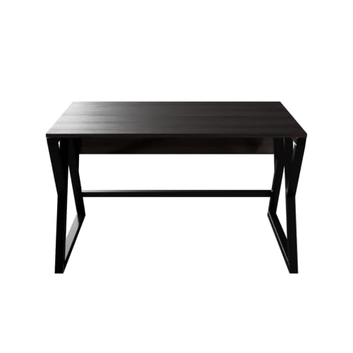 Image of Riyan Luxiwood Daffodil Computer Table in Engineered Wood with Flat Surface, Multi-Usage Laptop Desk & Home Office, Desk Sturdy Gaming Table (Brown, Small)