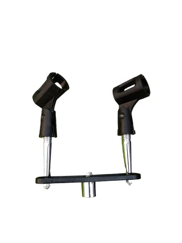 Image of WON Double Microhone Holder With Mic Clip Multipurpose Mic Holder Pack of 1