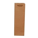 OFFSCH 12 Piezas Bolsas Kraft para Botellas de Vino Bolsa de Almacenamiento para Vino con Asa para Fiestas y