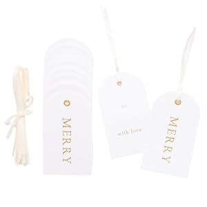 Merry Market Weihnachtsbriefpress-Geschenkanhänger Set mit 25