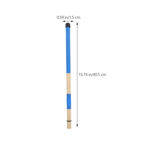 Baquetas de Madera para Batería con Cabeza de Fieltro, Martillos para Percusión Azul 40x1.5cm miniatura 7