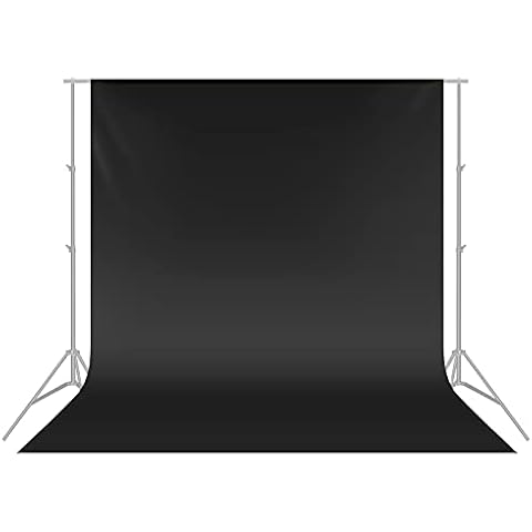 Neewer 10 x 12FT Collapsible Black Muslin Backdrop Cover