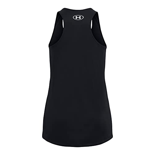 Under Armour Girls' Tech Big Logo Tank, 002 Black, YXS - image 2