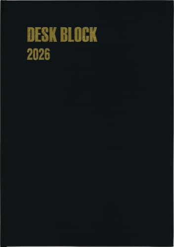 博文館 手帳 2026年 A4 マンスリー デスクブロック 18ヵ月 黒 No.130 (2025年 10月始まり)