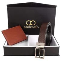 Image of Amicraft Men's Combo Pack Of Wallet & Belt
