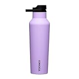 Corkcicle Sport Canteen Insulated Tumbler, Sun-Soaked Lilac, 20 oz – Reusable Water Bottle Keeps Beverages Cold for 25 Hours & Hot 12 Hours – Cupholder Friendly Tumbler with Screw-On Cap