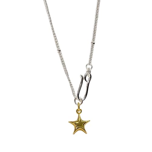 Collier argent 925 anti-allergie chaîne serpent étoile dorée sans irritation