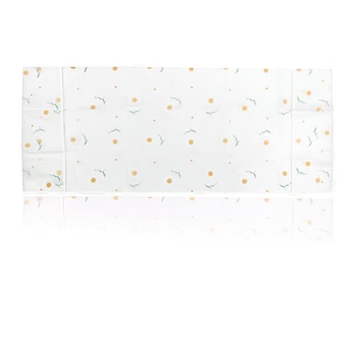 Image of CREATCABIN Refrigerator Dust Cloth PVEA Dustproof Fridge Top Cover Multi-Purpose Washing Machine Waterproof Cover with Side Storage Pockets for Kitchen Appliance Protector Daisy Flower 75 x 24 Inch