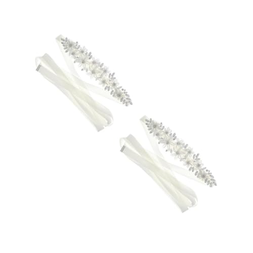 Ceintures de mariée en maille blanche strass Beavorty pour robe de mariée de soirée