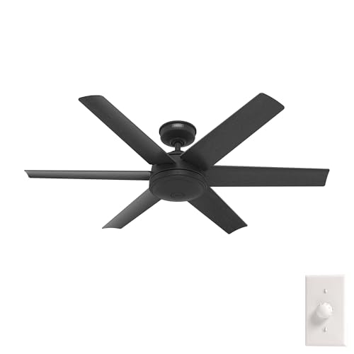 Image of Hunter Jetty, Outdoor or Indoor, Ceiling Fan, 52 inch, Matte Black