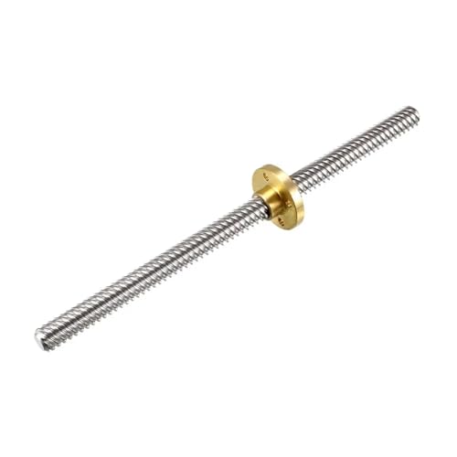 Metal Ball Screw nut 150mm Length T8 8mm Dia Lead Screw Rod,8 Lead Stainless Steel Lead Screw Rod with Copper Nut Trapezoidal Thread