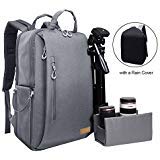 Auelife Multifuction Camera Backpack, Waterproof Shockproof Hiking Backpack for Laptop/Lens/Tripod