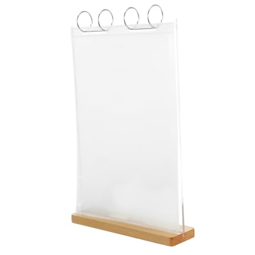 VILLFUL Picture Holders for Tables Iron Menu Display Rack Wood Acrylic Display Pvc Acrylic Menu Holder