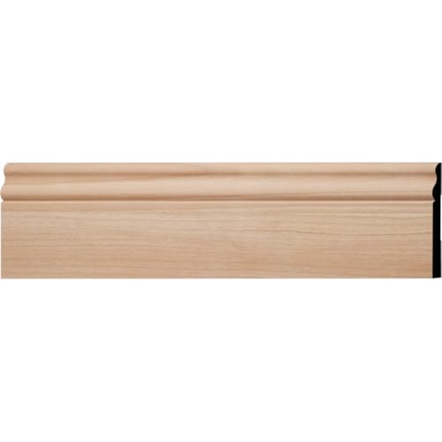 WM711- Americraft Base Moulding, Solid Hardwood, 3/8"D x 3 1/16"W x 96"L, Stain Grade Cherry