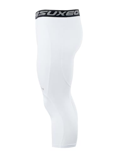 ARSUXEO Men's 3/4 Running Compression Tights Capri Pants K753